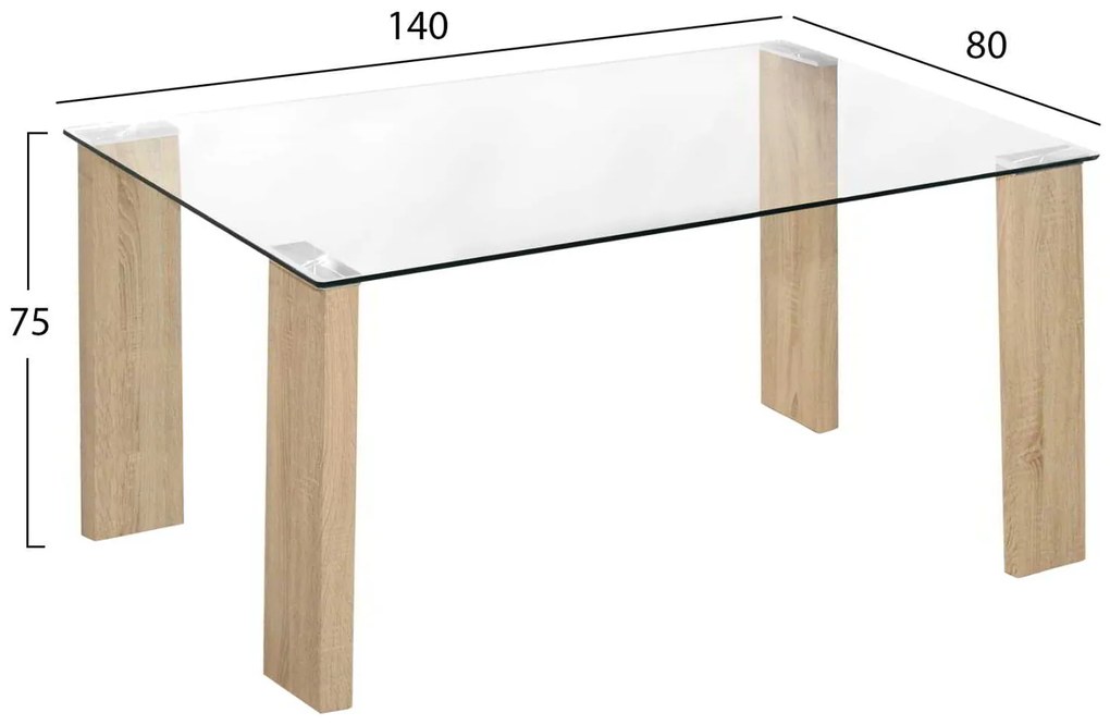 ΣΕΤ ΤΡΑΠΕΖΑΡΙΑΣ 5ΤΜΧ LEOMOR HM21270.01 ΤΡΑΠΕΖΙ &amp; 4 ΚΑΡΕΚΛΕΣ - ΜΠΕΖ ΥΦΑΣΜΑ