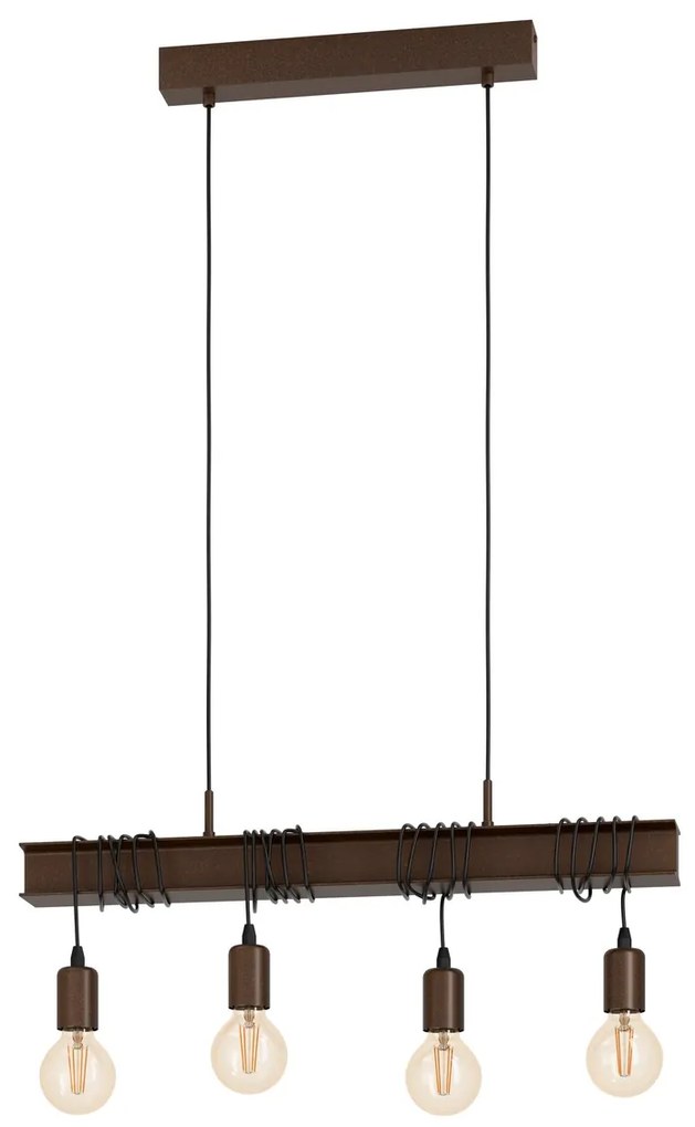 Φωτιστικό Κρεμαστό Eglo 43523 TOWNSHEND 4 Καφέ (Brown)