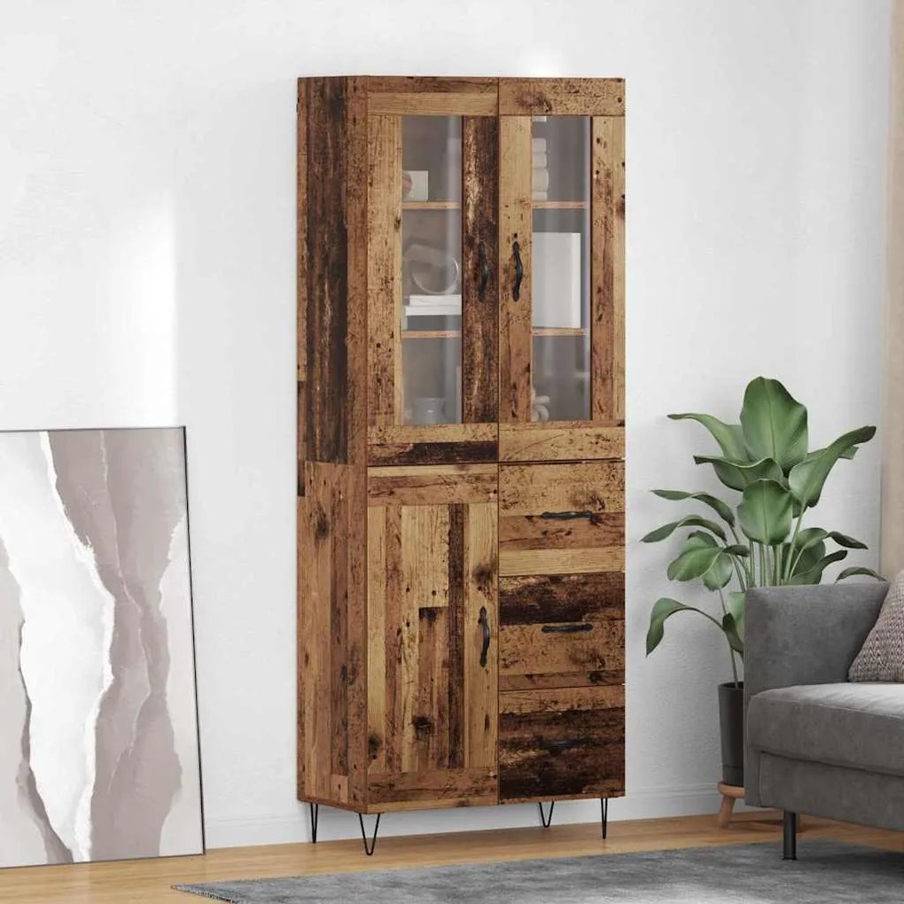 Highboard Παλιό Ξύλο 69,5 x 34 x 90 εκ. Επεξεργασμένο ξύλο