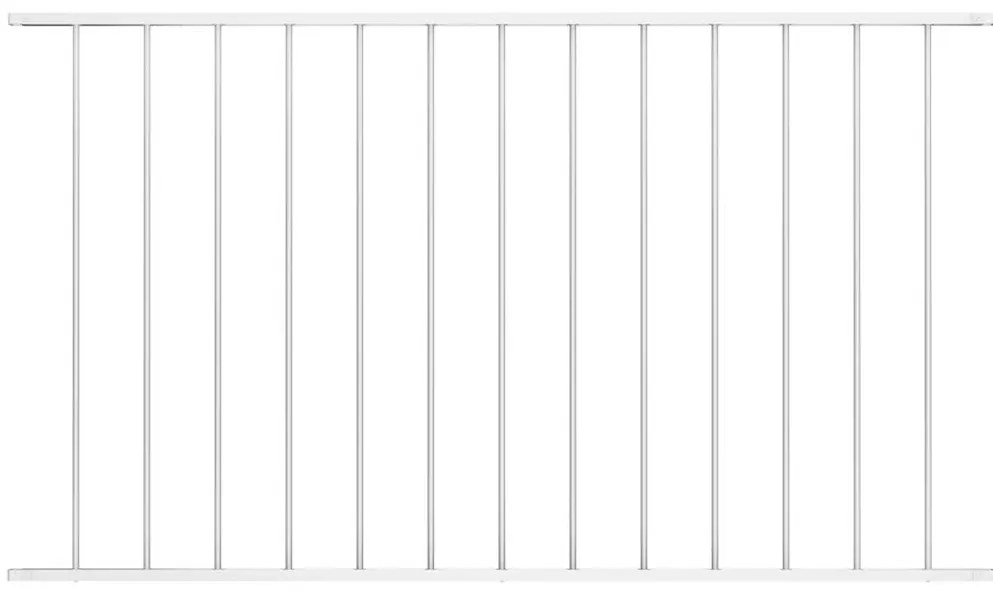 vidaXL Πάνελ Περίφραξης από Ατσάλι με Ηλεκτροστατική Βαφή 1,63x0,75 μ. Λευκό