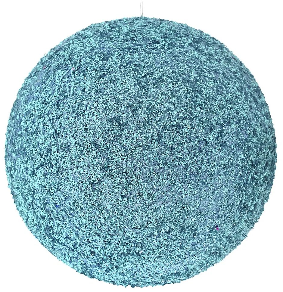 Χριστουγεννιάτικη Μπάλα Polyfoam Glitter Γαλάζια 25εκ. iliadis 83560