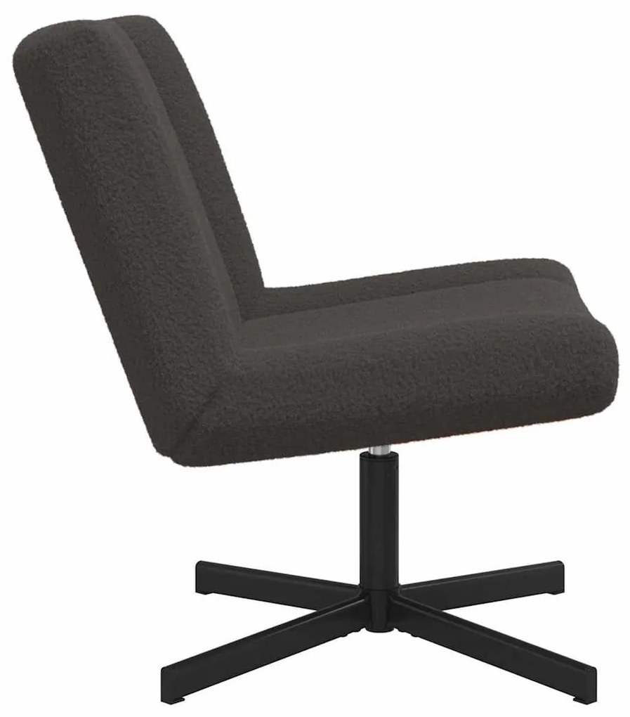 vidaXL Περιστρεφόμενη καρέκλα Σκούρο γκρι 63 x 75 x 76 εκ ύφασμα