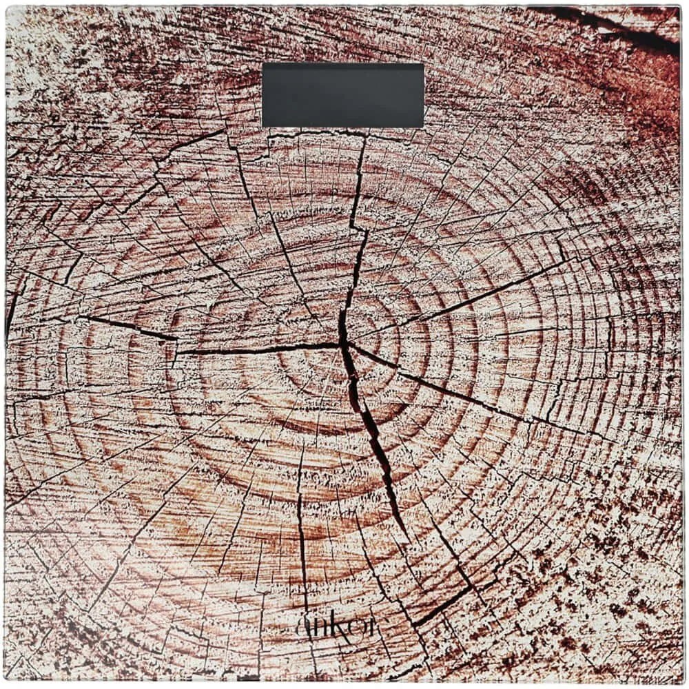 Ζυγαριά Ψηφιακή 840496 30x30x2,5cm Wood Effect Brown Ankor