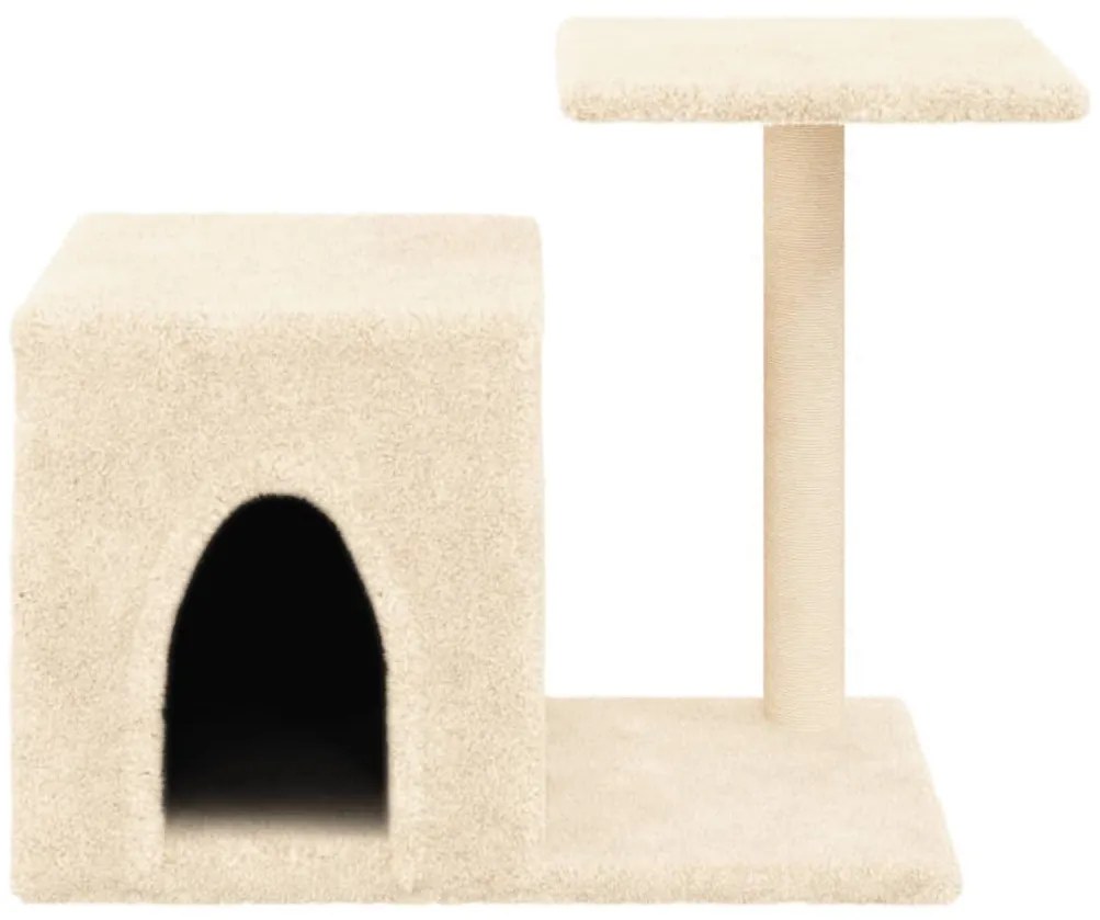 vidaXL Γατόδεντρο Κρεμ 50,5 εκ. με Στύλους Ξυσίματος από Σιζάλ