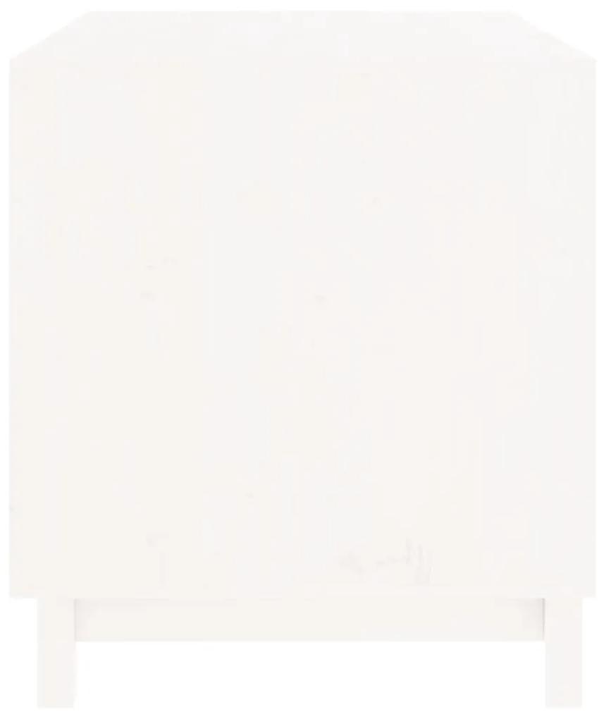 vidaXL Σπιτάκι Σκύλου Λευκό 90 x 60 x 67 εκ. από Μασίφ Ξύλο Πεύκου