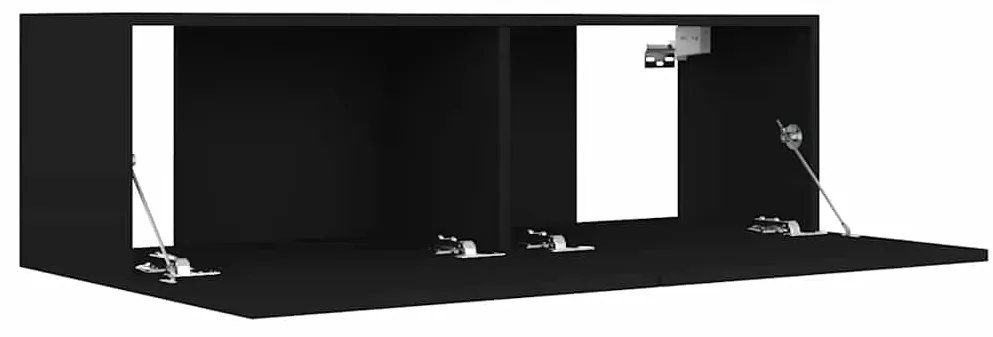 vidaXL Έπιπλο Τηλεόρασης Μαύρο 100 x 30 x 30 εκ. από Επεξ. Ξύλο