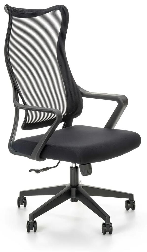 Καρέκλα γραφείου Houston 1249, Μαύρο, 113x61x65cm, Με μπράτσα, Με ρόδες, Μηχανισμός καρέκλας: Κλίση | Epipla1.gr