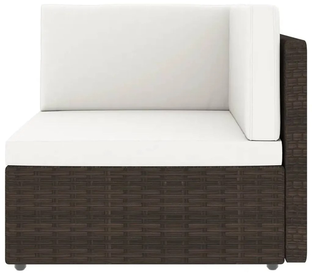 vidaXL Σαλόνι Κήπου 14 Τεμαχίων Καφέ από Συνθετικό Ρατάν με Μαξιλάρια