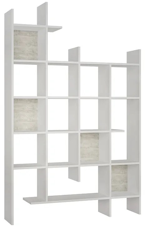 ΒΙΒΛΙΟΘΗΚΗ MANCO MEGAPAP ΧΡΩΜΑ ΛΕΥΚΟ 122X25,5X188ΕΚ.