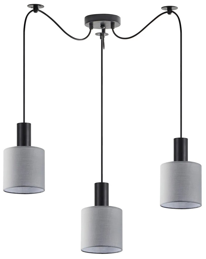 Φωτιστικό Οροφής Τρίφωτο Homelighting 77-8514 Black/Grey