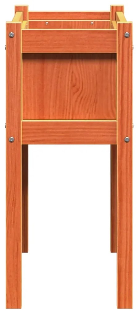 vidaXL Ζαρντινιέρες με Πόδια 2 τεμ. Καφέ Κεριού από Μασίφ Ξύλο Πεύκου