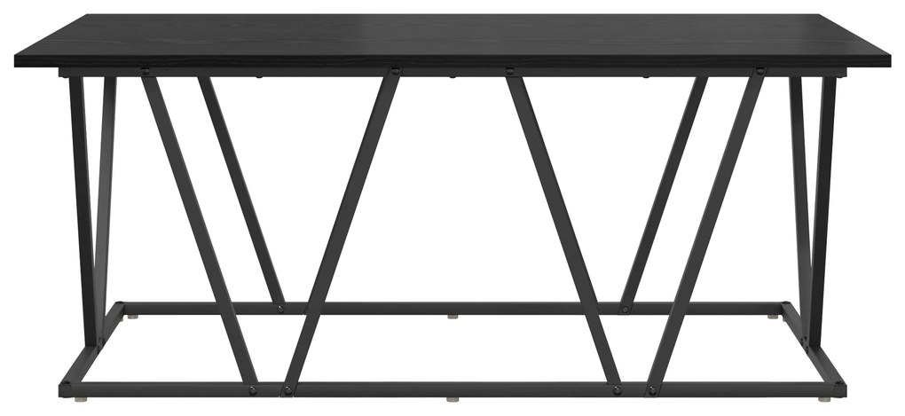 vidaXL Τραπέζι Καφέ Μαύρο Δρυς 100x50x40 εκ. Φτιαγμένο από ξύλο και μέταλλο