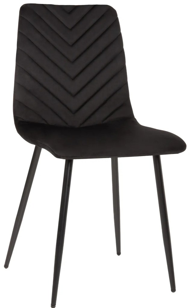 ΚΑΡΕΚΛΑ LATRELL HM8587.04 ΒΕΛΟΥΔΟ ΜΑΥΡΟ ΜΕ ΜΑΥΡΑ ΜΕΤΑΛΛΙΚΑ ΠΟΔΙΑ 43x54x88Υεκ.