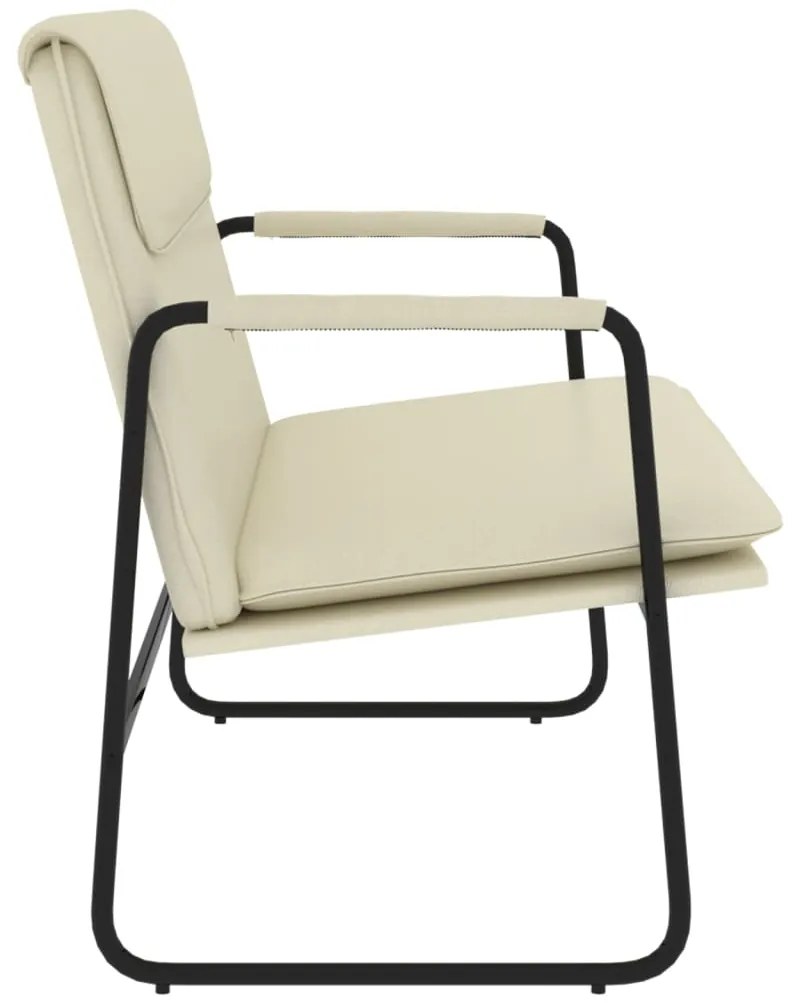 vidaXL Πάγκος Κρεμ 100 x 64 x 80 εκ. από Συνθετικό Δέρμα