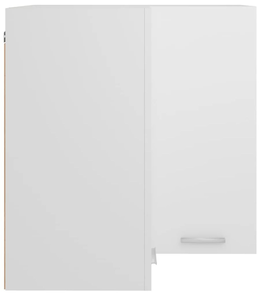 vidaXL Κρεμαστό Γωνιακό Ντουλάπι "Lyon" Λευκό 57x57x60 εκ. από Τεχνητό Ξύλο