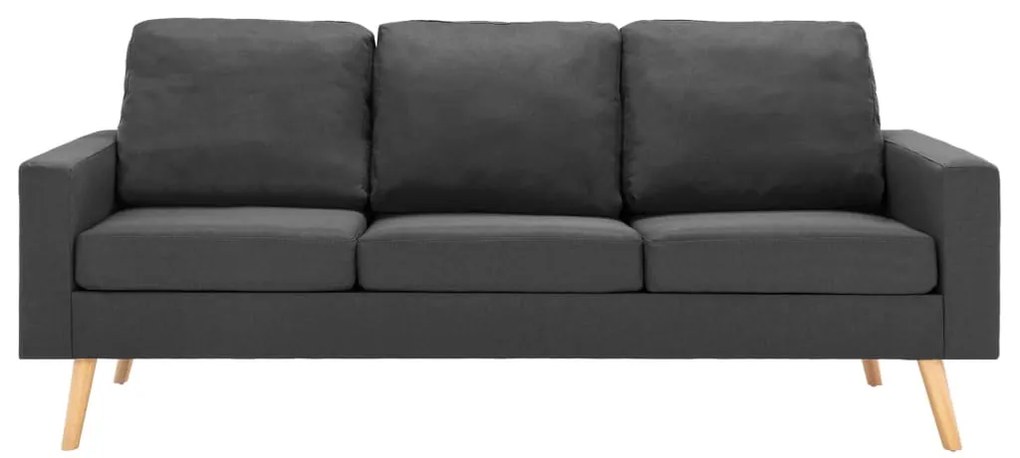 vidaXL 2 Piece Living Room Set Dark Gray Fabric