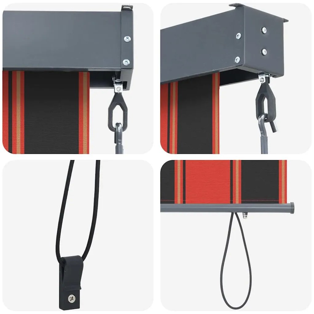 vidaXL Ρόλερ Πορτοκαλί και Καφέ 200 x 250 εκ. Ύφασμα και Αλουμίνιο