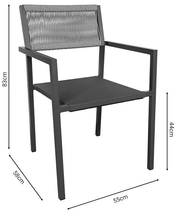 Τραπεζαρία Savor-Kliton σετ 5τεμ λευκό αλουμίνιο και rattan σε φυσικό χρώμα 80x80x74εκ 80x80x74 εκ.