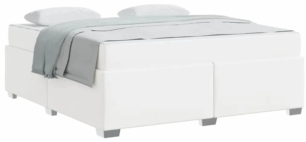 vidaXL Σκελετός Κρεβατιού Άλλο Λευκό 180 x 200 cm Τεχνητό δέρμα