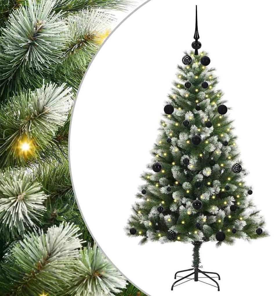 vidaXL Τεχνητό Δέντρο Χριστουγέννων με μέρη που αναδιπλώνονται και χιονάκι