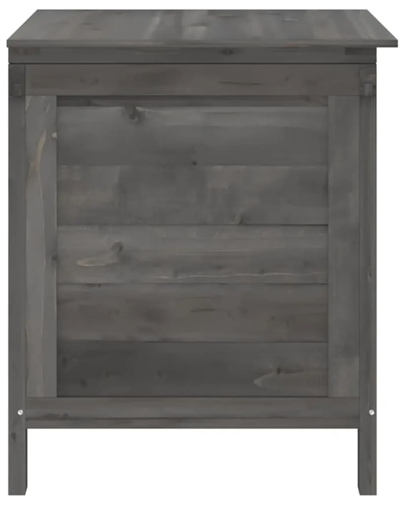 vidaXL Μπαούλο Αποθ. Κήπου Ανθρακί 50x49x56,5 εκ Μασίφ Ξύλο Ελάτης