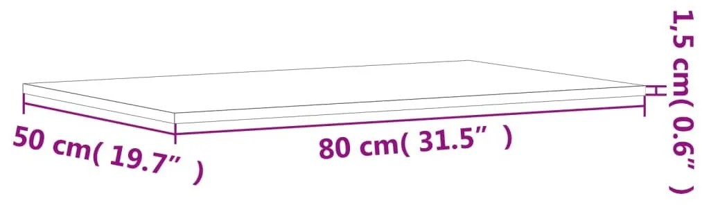 Ράφια Τοίχου 4 τεμ. Καφέ Δρυς 80x50x1,5 εκ. από Επεξεργ. Ξύλο - Καφέ