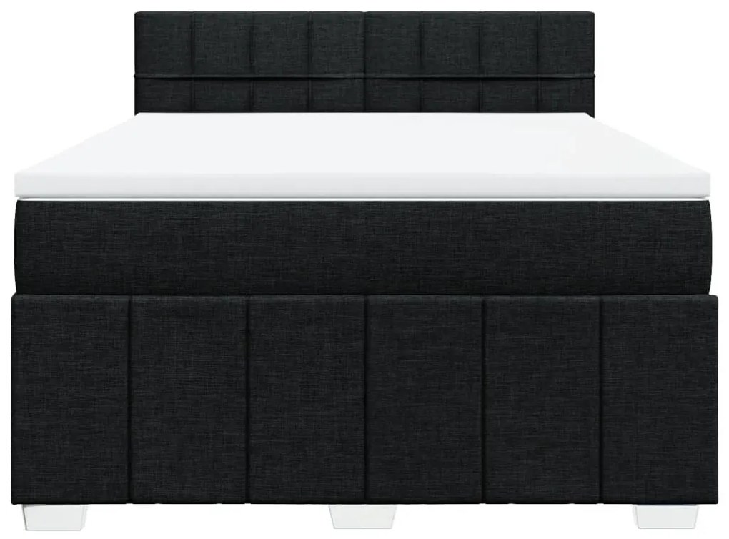 ΚΡΕΒΑΤΙ BOXSPRING ΜΕ ΣΤΡΩΜΑ ΜΑΥΡΟ 160X200 ΕΚ. ΥΦΑΣΜΑΤΙΝΟ 3287121