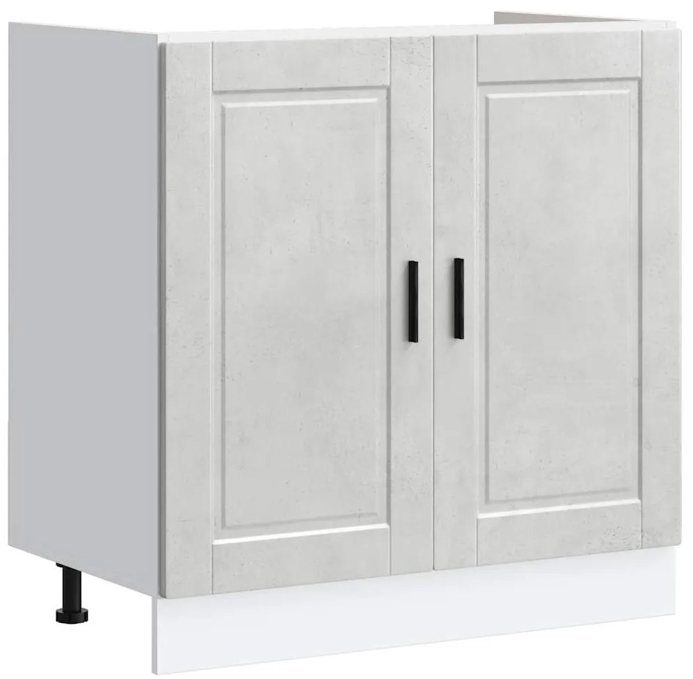 vidaXL Ντουλάπι βάσης νεροχύτη Porto Γκρι μπετόν 80x46x81,5 cm