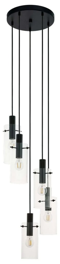 Φωτιστικό Οροφής 97368 Black Montefino Eglo Metal, Glass