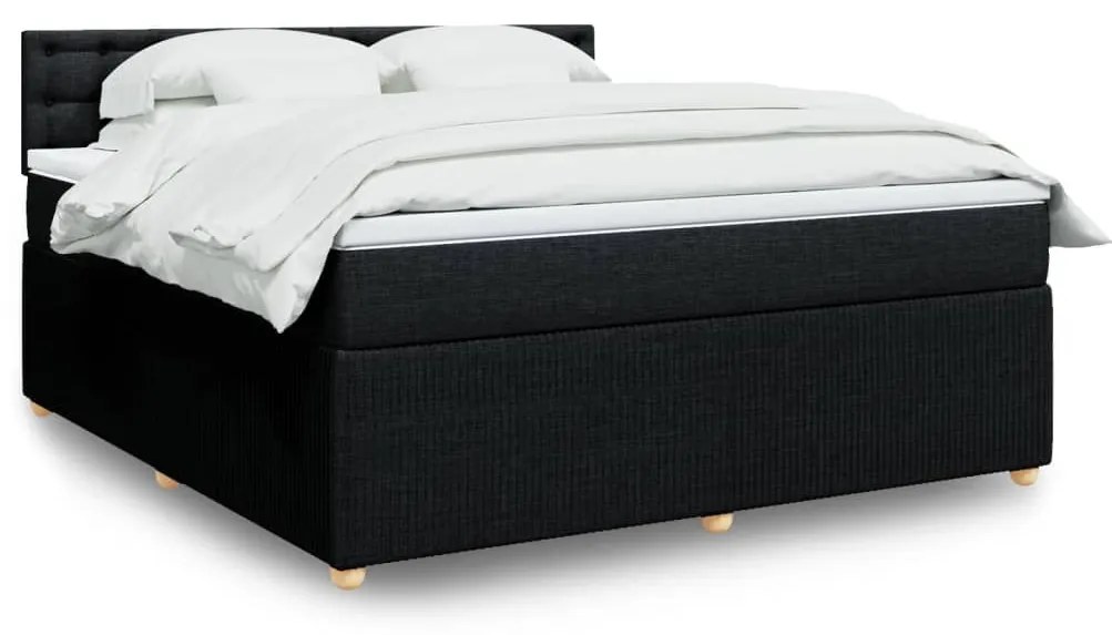 ΚΡΕΒΑΤΙ BOXSPRING ΜΕ ΣΤΡΩΜΑ ΜΑΥΡΟ 180X200 ΕΚ. ΥΦΑΣΜΑΤΙΝΟ 3287551