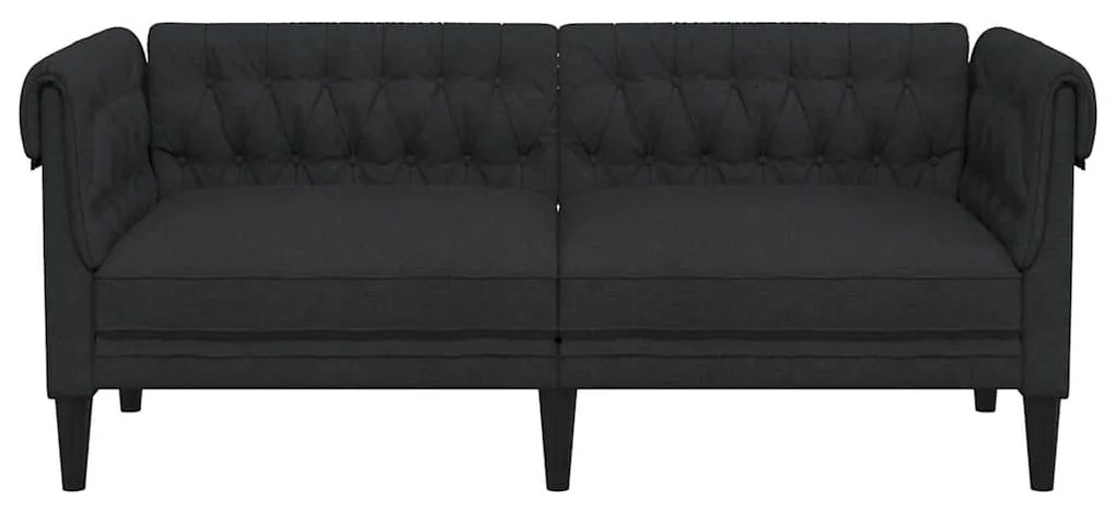 vidaXL Καναπές Διθέσιος Chesterfield Μαύρος Υφασμάτινος