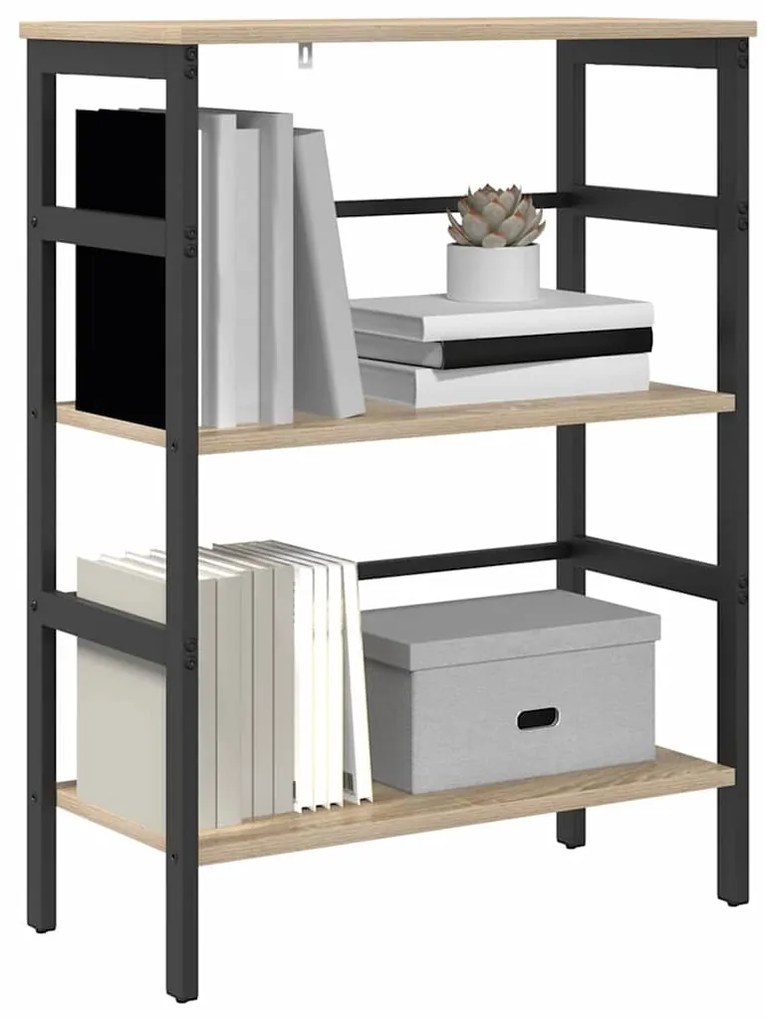 vidaXL Ράφι Βιβλίων Δρύς Sonoma 60 x 29,5 x 81 εκ Επεξεργασμένο ξύλο