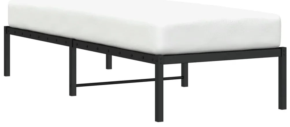 vidaXL Πλαίσιο Κρεβατιού Μαύρο 80x200 εκ. Μεταλλικό