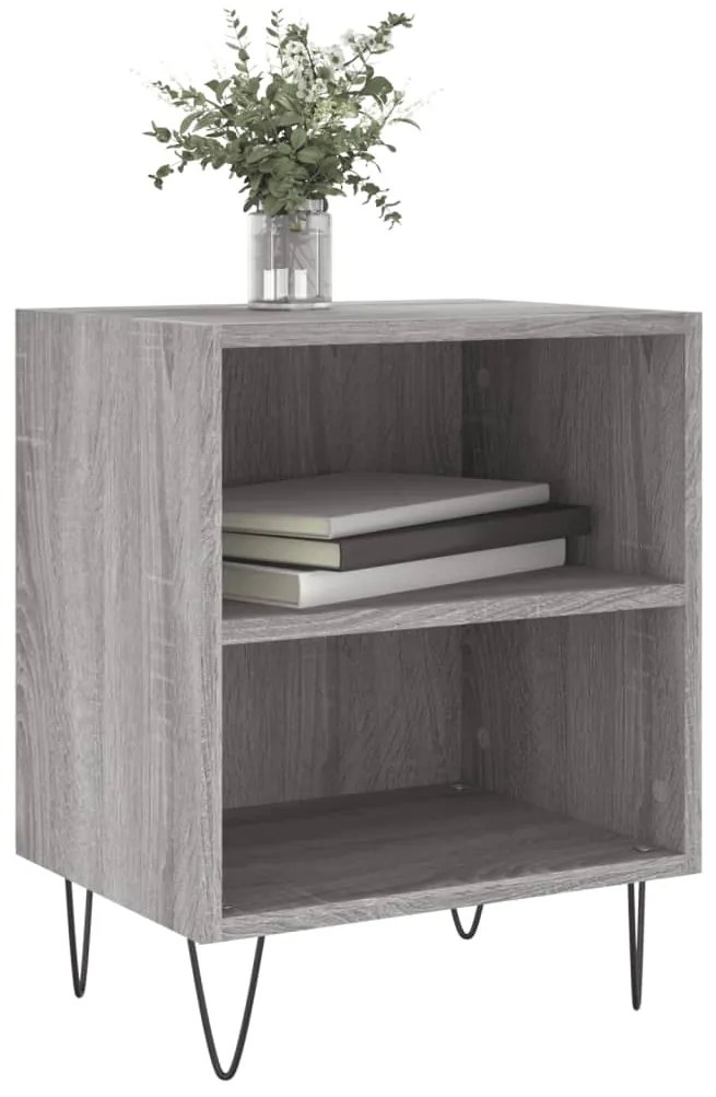 vidaXL Κομοδίνα 2 τεμ. Sonoma Γκρι 40x30x50 εκ. από Επεξεργασμένο Ξύλο