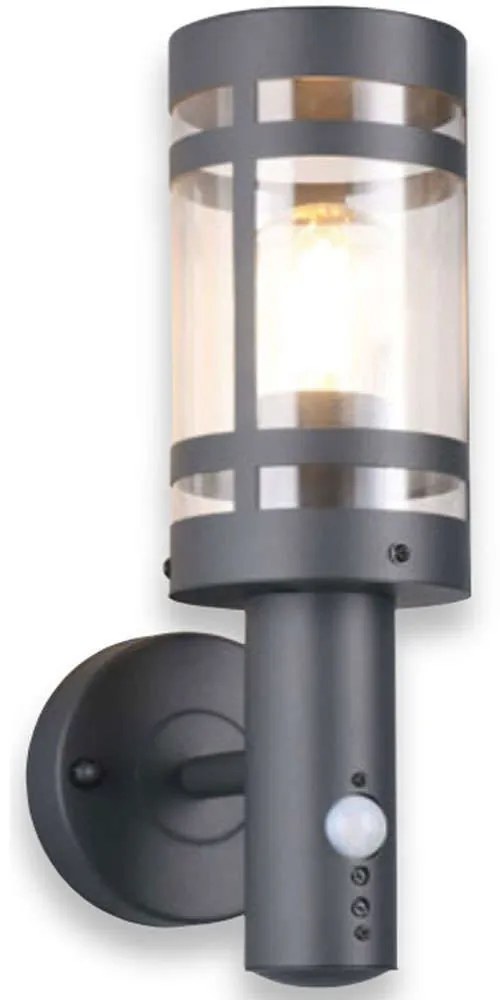 Φωτιστικό Τοίχου - Απλίκα Με Αισθητήρα Paloma R21719142 Φ10x16,2x34,5cm 1xE27 28W Anthracite RL Lighting