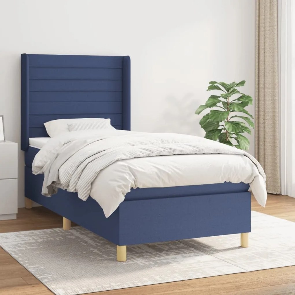 ΚΡΕΒΑΤΙ BOXSPRING ΜΕ ΣΤΡΩΜΑ ΜΠΛΕ 80X200 ΕΚ. ΥΦΑΣΜΑΤΙΝΟ 3132031