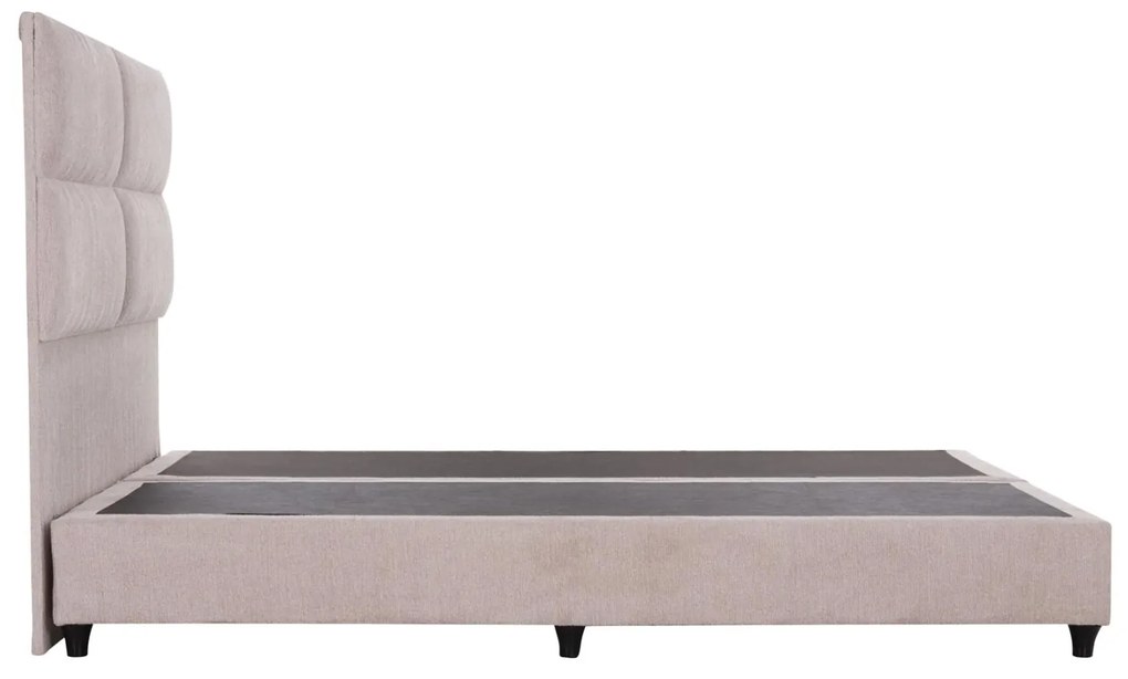 Επενδυμένο Κρεβάτι MILO Διπλό με Μπέζ Ύφασμα 160x200εκ. 160x202x136 εκ.