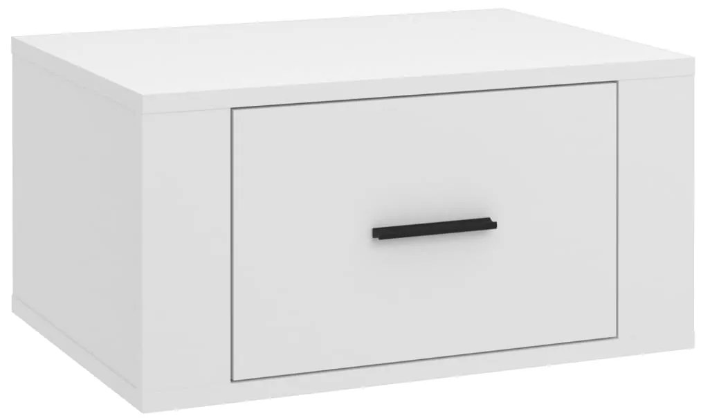vidaXL Κομοδίνο Επιτοίχιο Λευκά 50 x 36 x 25 εκ.