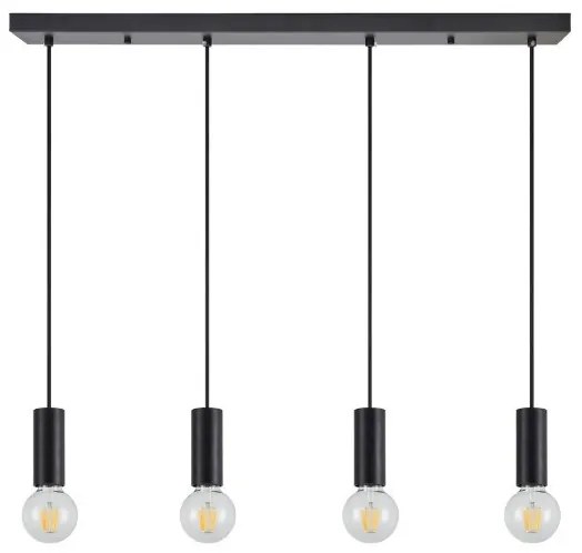 Κρεμαστό Φωτιστικό Οροφής Μέταλλο ADEPT TUBE H300 Φ85 Homelighting-77-8482-Μαύρο 77-8482
