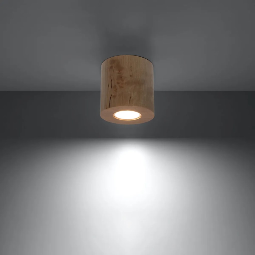 Sollux Φωτιστικό οροφής Orbis 1,ξύλο,1xGU10/40w