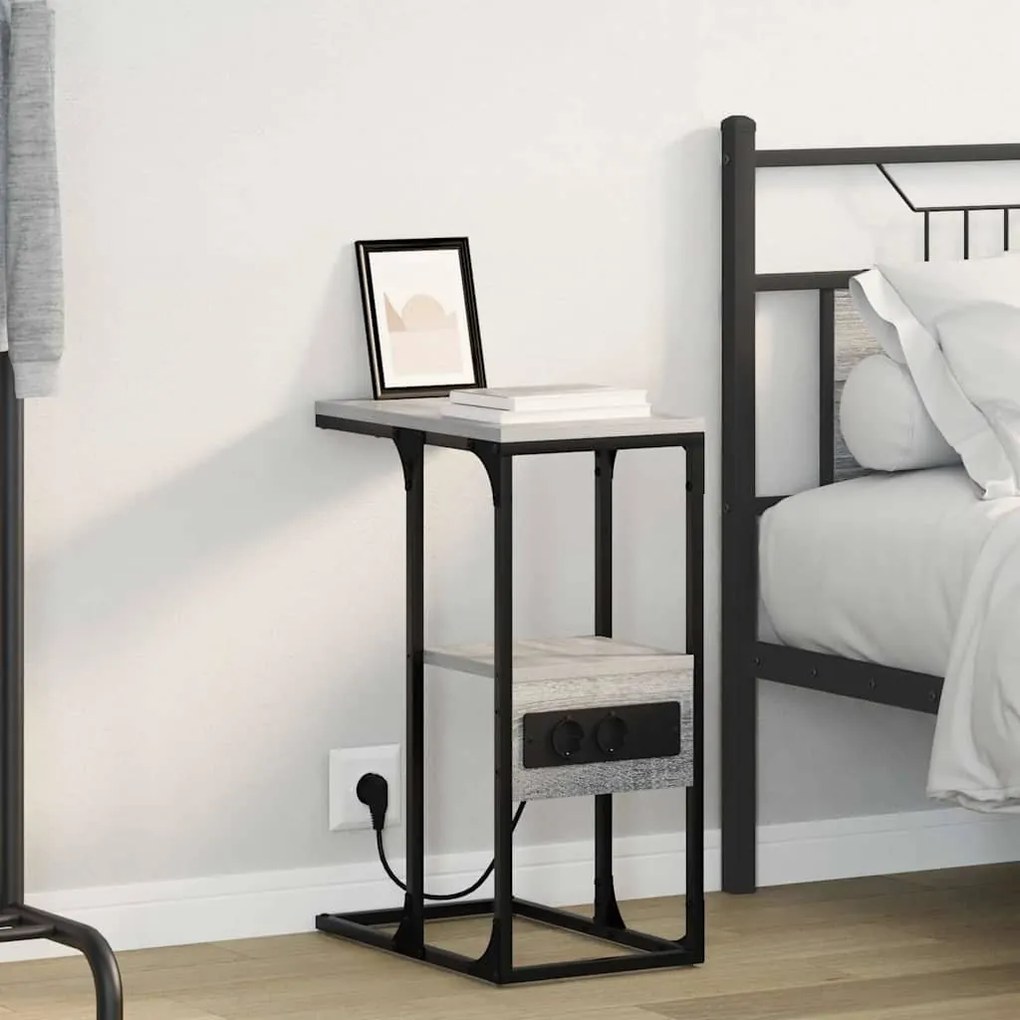 Κομοδίνο Γκρι sonoma 41.5 x 26 x 60.5 εκ Επεξεργασμένο ξύλο