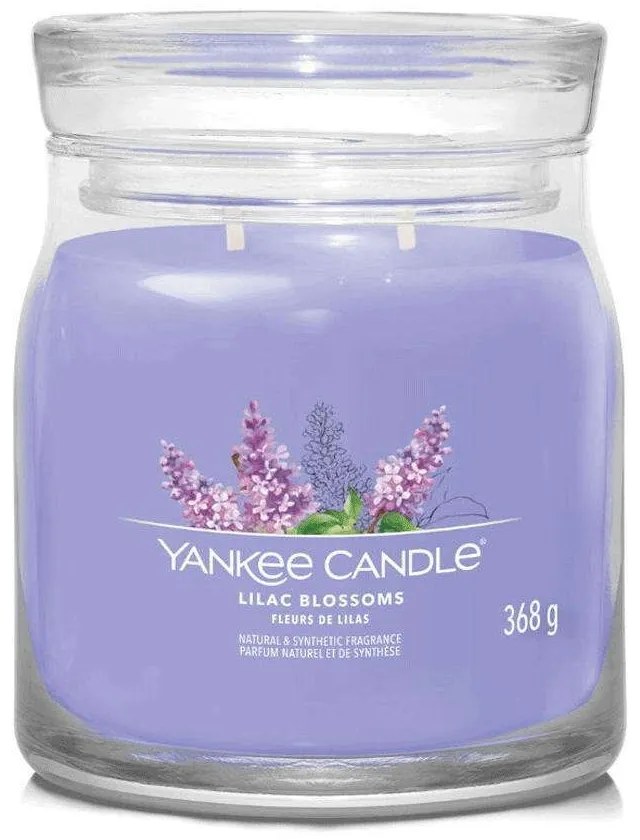 Αρωματικό Κερί Signature Lilac Blossoms Medium 1629997E 9,3x11,4cm Lilac Yankee Candle