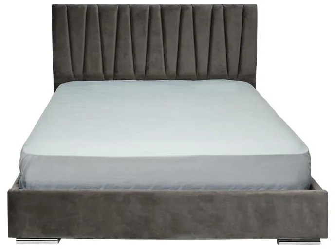 Επενδυμένο Κρεβάτι Palermo Fylliana Taupe Διπλό 160x200 εκ 175x214x115 εκ.