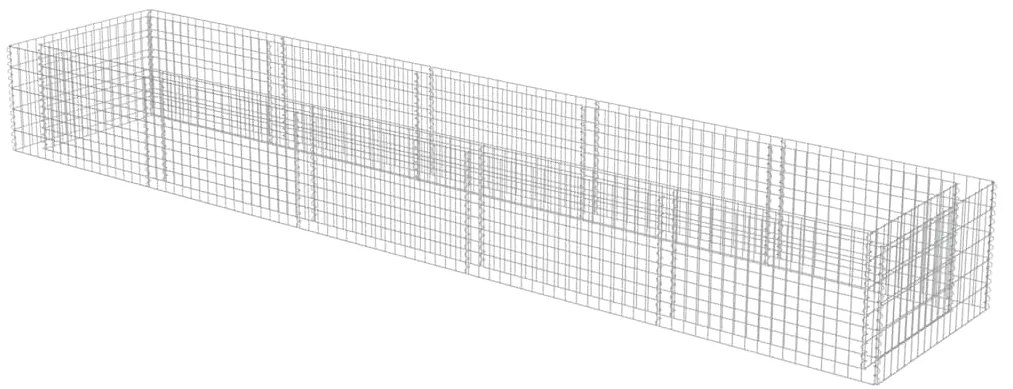 vidaXL Συρματοκιβώτιο-Γλάστρα Υπερυψωμένη 450x90x50 εκ. Γαλβ. Χάλυβας