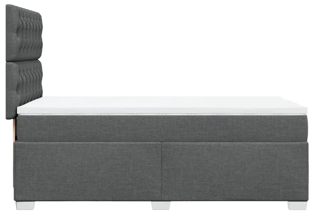 ΚΡΕΒΑΤΙ BOXSPRING ΜΕ ΣΤΡΩΜΑ ΣΚΟΥΡΟ ΓΚΡΙ 80X200 ΕΚ. ΥΦΑΣΜΑΤΙΝΟ 3290323