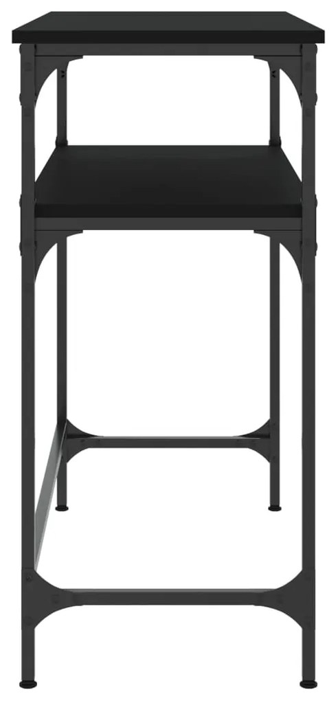 vidaXL Τραπέζι Κονσόλα Μαύρο 75 x 35,5 x 75 εκ. από Επεξεργ. Ξύλο