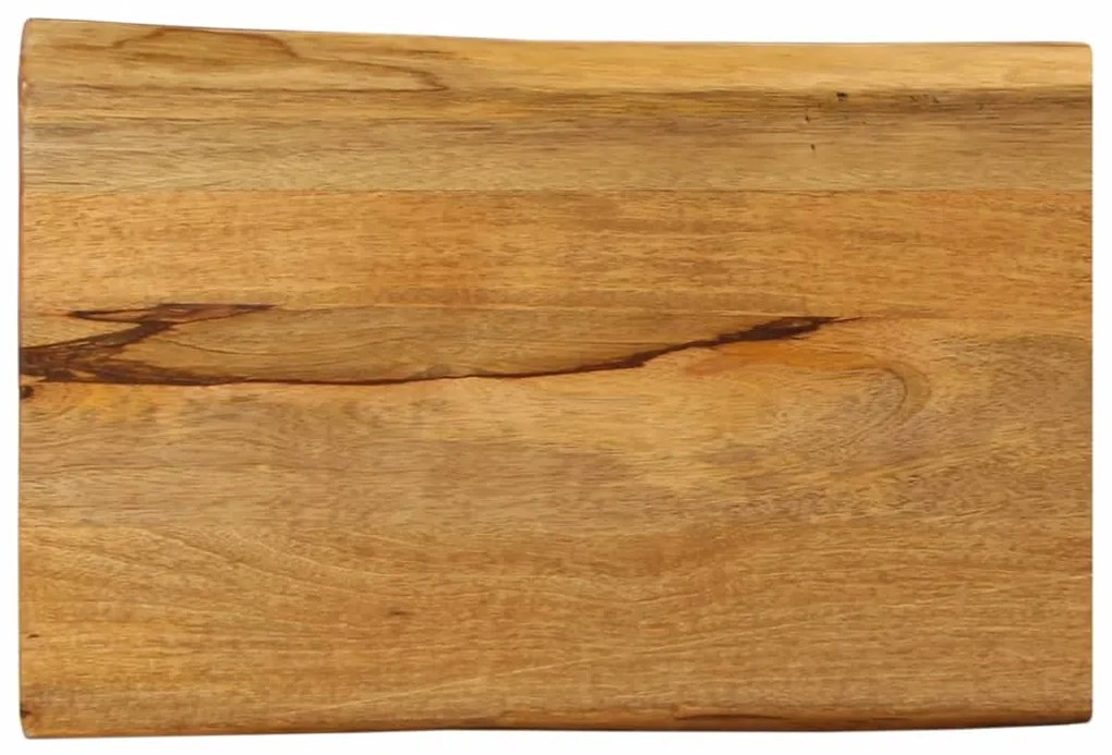 vidaXL Επιφάνεια Τραπεζιού 60x40x3,8 εκ. Live Edge Μασίφ Ξύλο Μάνγκο
