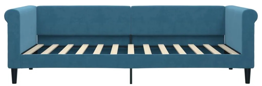 vidaXL Καναπές Κρεβάτι Συρόμενος Μπλε 90x200εκ Βελούδινος
