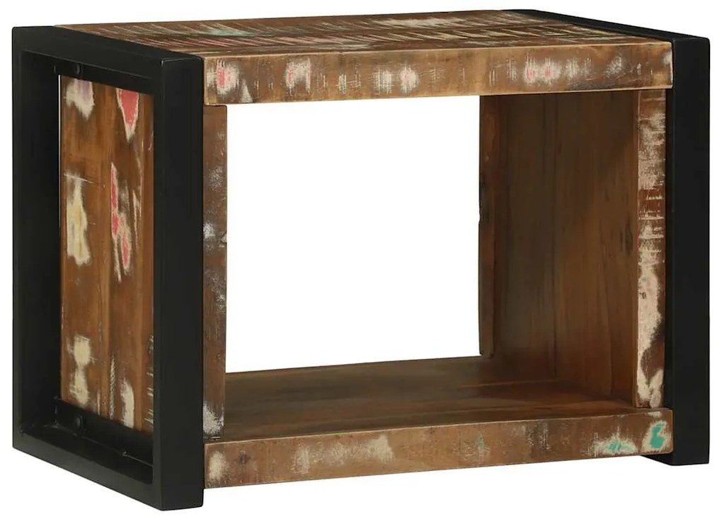 vidaXL Τοίχος Κύβος Καφέ 55 x 35 x 40 εκ Στερεό Ανακτηθέν Ξύλο