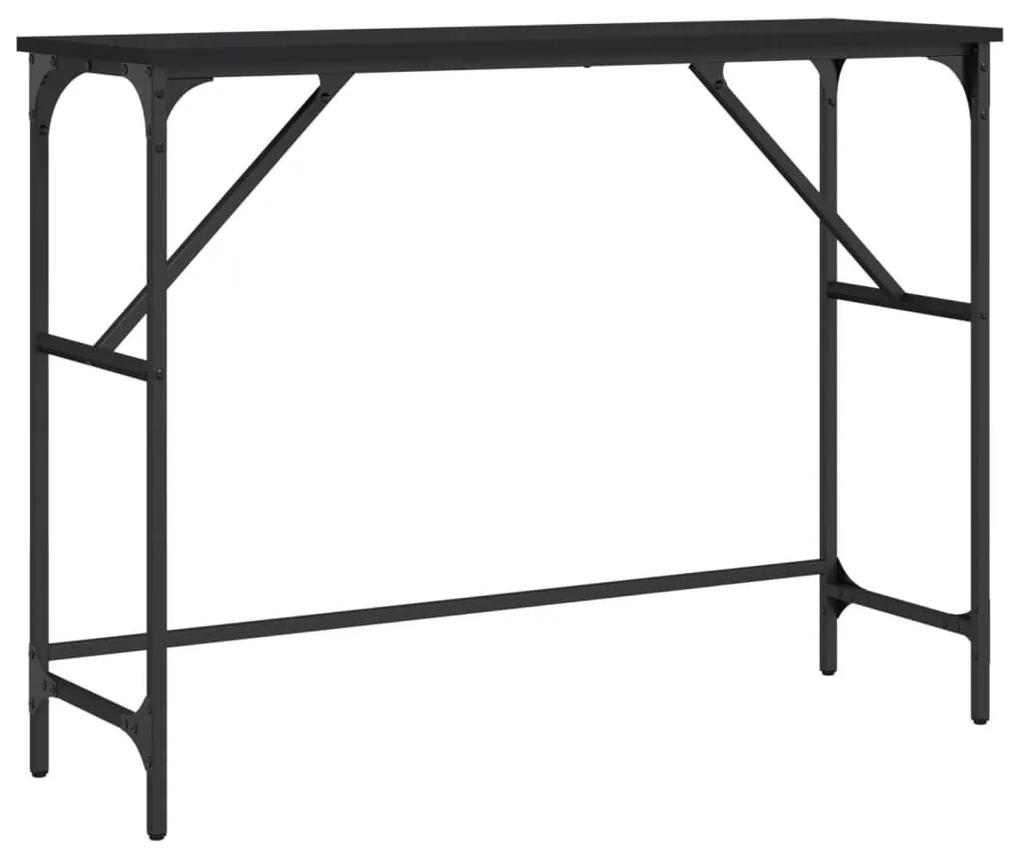 Τραπέζι Κονσόλα Μαύρο 100x32x75 εκ. Επεξεργασμένο Ξύλο - Μαύρο